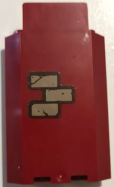 Panel 3 x 3 x 6 Corner Wall without Bottom Indentations with Dark Tan Bricks Pattern 1 (Sticker) - Set 70425