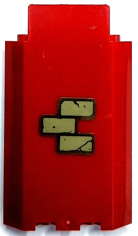 Panel 3 x 3 x 6 Corner Wall without Bottom Indentations with Dark Tan Bricks Pattern 5 (Sticker) - Set 70425