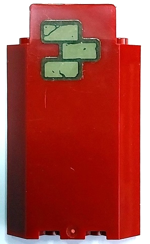 Panel 3 x 3 x 6 Corner Wall without Bottom Indentations with Dark Tan Bricks Pattern 6 (Sticker) - Set 70425