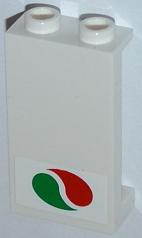 Panel 1 x 2 x 3 with Side Supports - Hollow Studs with Octan Logo Pattern (Sticker) - Set 60016