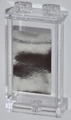 Panel 1 x 2 x 3 with Side Supports - Hollow Studs with Rectangular Mirror Pattern (Sticker) - Set 3185