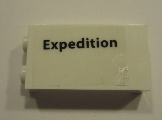 Panel 1 x 2 x 3 with Side Supports - Hollow Studs with 'Expedition' Pattern Model Left Side (Sticker) - Set 10231