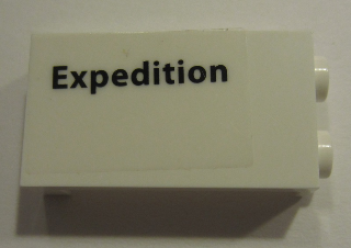 Panel 1 x 2 x 3 with Side Supports - Hollow Studs with 'Expedition' Pattern Model Right Side (Sticker) - Set 10231