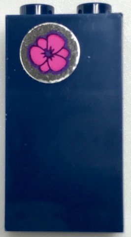 Panel 1 x 2 x 3 with Side Supports - Hollow Studs with Flower Pattern (Sticker) - Set 40307