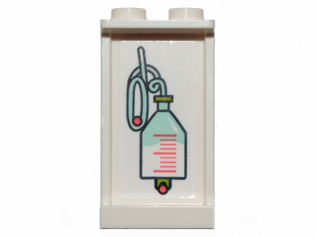 Panel 1 x 2 x 3 with Side Supports - Hollow Studs with Drip Pattern Upside Down (Sticker) - Set 41424