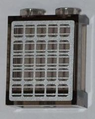 Panel 1 x 2 x 2 with Side Supports - Hollow Studs with Solar Panel Pattern (Sticker) - Set 3366