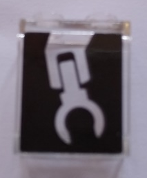 Panel 1 x 2 x 2 with Side Supports - Hollow Studs with Minifigure Lower Arm and Hand X-Ray Pattern (Sticker) - Set 60204