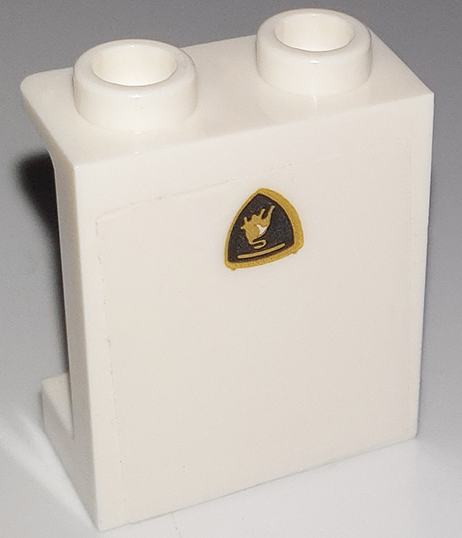 Panel 1 x 2 x 2 with Side Supports - Hollow Studs with Lamborghini Logo Pattern (Sticker) - Set 76908