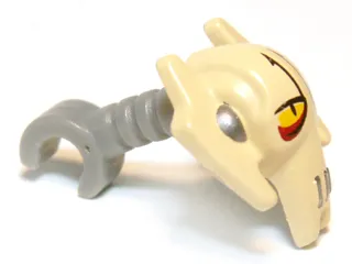 Minifigure, Head, Modified SW General Grievous (Clone Wars) Tan Pattern