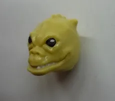 Minifigure, Head, Modified SW Saurin / Trandoshan with Black Eyes and White Pupils Pattern (Hrchek Kal Fas)