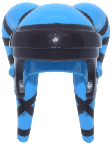 Minifigure, Headgear Headdress SW Twi'lek with Dark Brown Aayla Secura Pattern