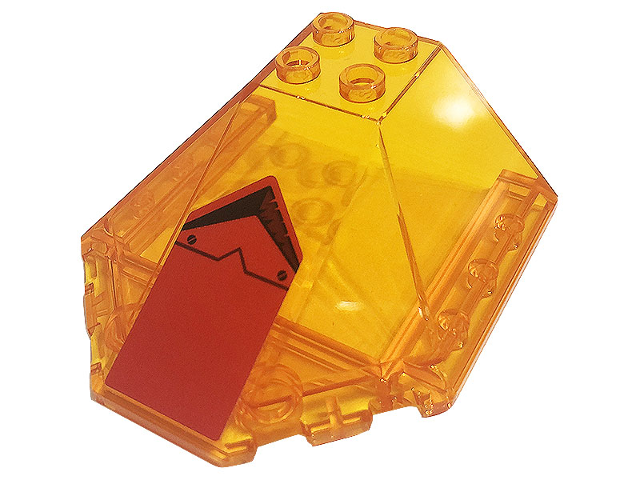 Windscreen 6 x 6 x 2 Canopy with Black Screws, Line and Arrow on Red Background Pattern (Sticker) - Set 71720