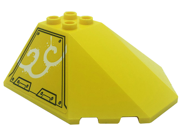 Windscreen 6 x 6 x 2 Canopy with Panel with Hull Plates, Silver Dots and White Smoke Pattern Model Left Side (Sticker) - Set 80008