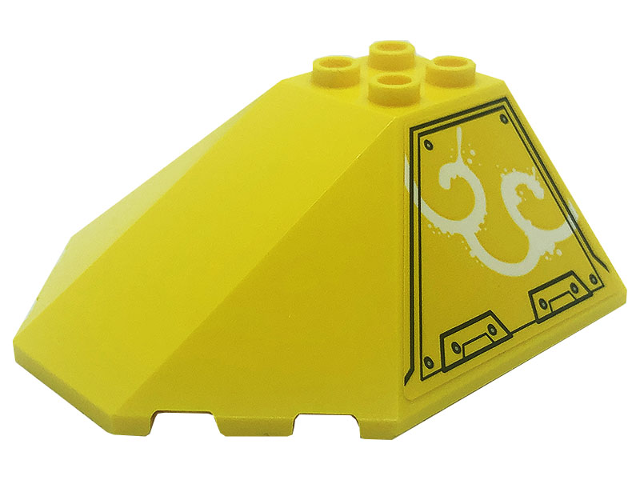 Windscreen 6 x 6 x 2 Canopy with Panel with Hull Plates, Silver Dots and White Smoke Pattern Model Right Side (Sticker) - Set 80008