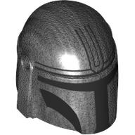 Minifigure, Headgear Helmet with Holes, SW Mandalorian with Black Top Lines and Visor Pattern