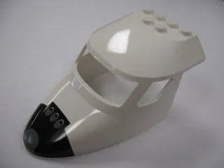 Aircraft Fuselage Forward Top Curved 6 x 10 x 4 with 3 Window Panes with Black Space Shuttle Nose Pattern