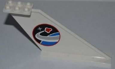 Tail 12 x 2 x 5 with Space Center Logo Pattern on Both Sides (Stickers) - Set 3367