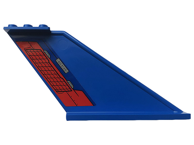 Tail 12 x 2 x 5 with 'NO STEP' and Grille Pattern Model Left Side (Sticker) - Set 76150