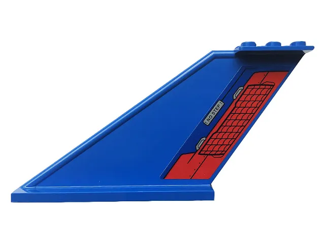 Tail 12 x 2 x 5 with 'NO STEP' and Grille Pattern Model Right Side (Sticker) - Set 76150