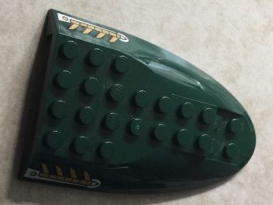 Aircraft Fuselage Aft Section Curved Top 6 x 10 with Gold and Silver Mechanical Pattern on Both Sides (Stickers) - Set 76006