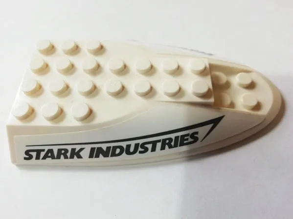 Aircraft Fuselage Aft Section Curved Top 6 x 10 with Black 'STARK INDUSTRIES' Logo Pattern on Both Sides (Stickers) - Set 76130