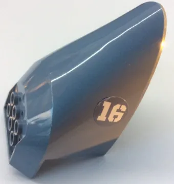 Aircraft Fuselage Aft Section Curved Bottom 6 x 10 with White '16' Pattern on Both Sides (Stickers) - Set 70629