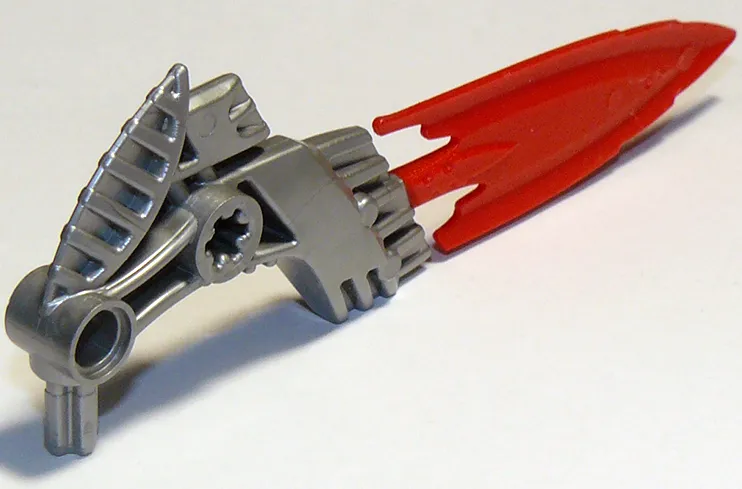 Hero Factory Weapon, Fire Shooter with Molded Flexible Rubber Red Blade Pattern
