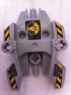 Hero Factory Shield Type 1 with Fist Facing Right and Black and Yellow Danger Stripes Pattern (Stickers) - Set 7157