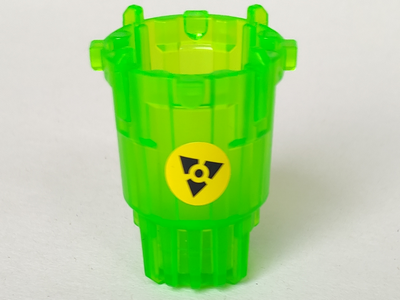 Hero Factory Container Bucket with Meltdown Logo on Yellow Background Pattern (Sticker) - Set 7148