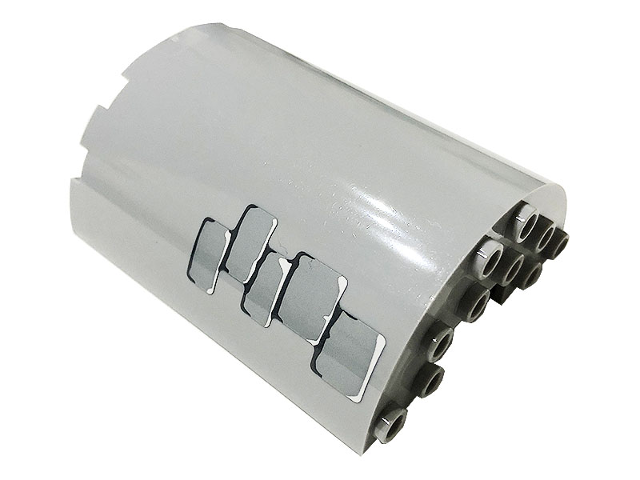 Cylinder Half 3 x 6 x 6 with 1 x 2 Cutout with Bricks Pattern 1 (Sticker) - Set 71040