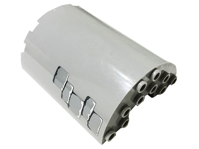 Cylinder Half 3 x 6 x 6 with 1 x 2 Cutout with Bricks Pattern 2 (Sticker) - Set 71040