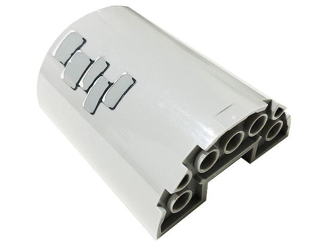 Cylinder Half 3 x 6 x 6 with 1 x 2 Cutout with Bricks Pattern 3 (Sticker) - Set 71040