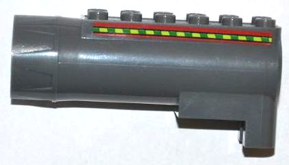 Air Blast Launcher Receiver (Racers) with Red Lines and Green and Lime Stripes Pattern on Both Sides (Stickers) - Set 7967