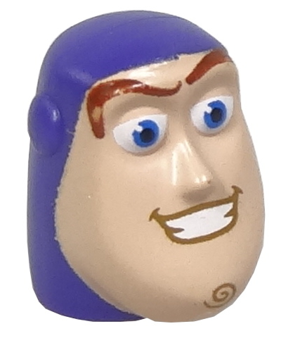 Minifigure, Head, Modified Buzz Lightyear Pattern
