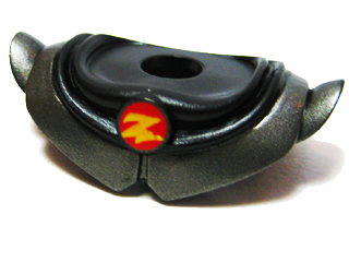 Minifigure Armor Pauldron with Yellow 'Z' Symbol in Red Circle Pattern (Toy Story Zurg)