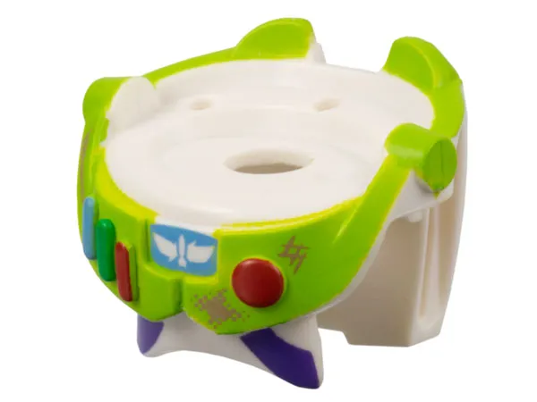 Minifigure Spacesuit with Lime Trim and Colored Buttons, Dirt Stains Pattern (Toy Story Buzz Lightyear)