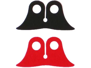 Minifigure Cape Cloth, Pointed Collar with Black and Red Sides
