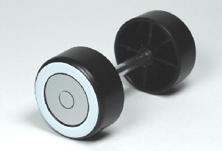 Duplo Wheel Double Assembly with Metal Axle and Whitewall and Silver Hubcap Pattern