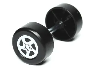 Duplo Wheel Double Assembly with Metal Axle and Spinner Pattern