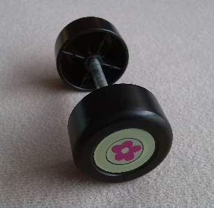 Duplo Wheel Double Assembly with Metal Axle and Flower Pattern