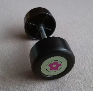 Duplo Wheel Double Assembly with Metal Axle and Flower Pattern