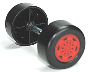 Duplo Wheel Double Assembly with Metal Axle and Red Sport Pattern