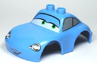 Duplo Car Body 2 Top Studs Sports Coupe with Cars Sally Pattern