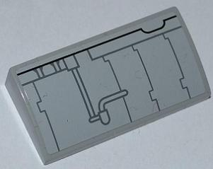 Slope, Curved 2 x 4 x 2/3 with Bottom Tubes with SW Millennium Falcon Pattern 2 (Sticker) - Sets 7965 / 75105
