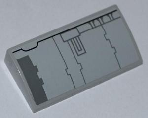 Slope, Curved 2 x 4 x 2/3 with Bottom Tubes with SW Millennium Falcon Pattern 3 (Sticker) - Sets 7965 / 75105