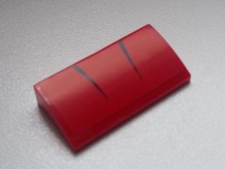 Slope, Curved 2 x 4 x 2/3 with Bottom Tubes with Black Stripes Pattern (Sticker) - Set 60007