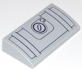 Slope, Curved 2 x 4 x 2/3 with Bottom Tubes with Fuel Tank and Filler Cap Pattern (Sticker) - Set 60111