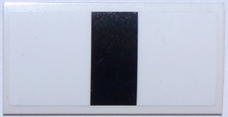 Slope, Curved 2 x 4 x 2/3 with Bottom Tubes with Thick Black Stripe on White Background Pattern (Sticker) - Set 75874