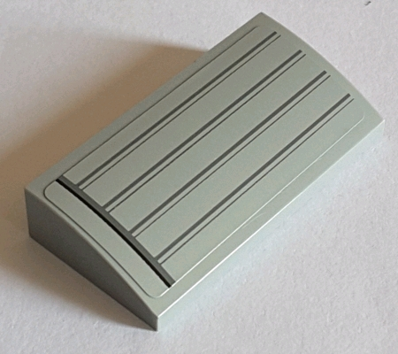 Slope, Curved 2 x 4 x 2/3 with Bottom Tubes with Dark Bluish Gray Lines and Black Line on Left Side Pattern (Sticker) - Set 75060