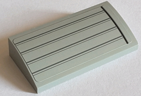 Slope, Curved 2 x 4 x 2/3 with Bottom Tubes with Dark Bluish Gray Lines and Black Line on Right Side Pattern (Sticker) - Set 75060